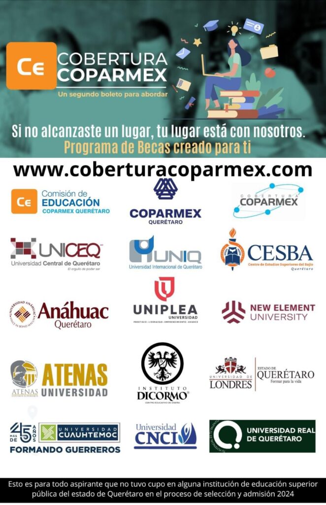 71 273 45029 1566915133 BOLETIN 54 24 SEDEQ y COPARMEX ofrecen becas Cobertura Coparmex 1